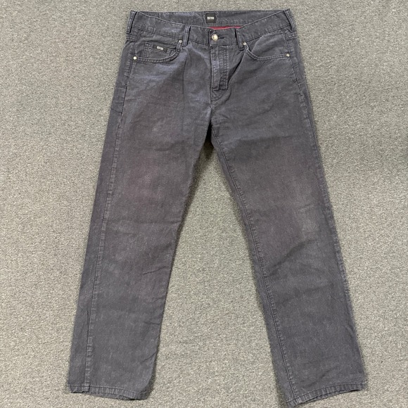 Hugo Boss Other - Modern Hugo Boss Maine Regular Fit Pants Mens 35x30 Grey Good Textured Cotton